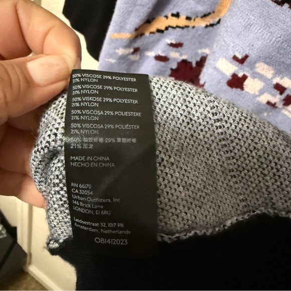 Anthropologie Maeve Multicolor Scenic Long Sleeve Mini Dress Sz L - Picture 8 of 10